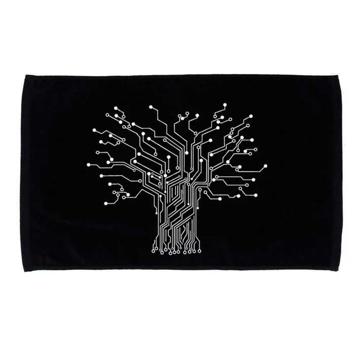 Electronics Technician Binary Tree Electrical Engineer Microfiber Hand Towel