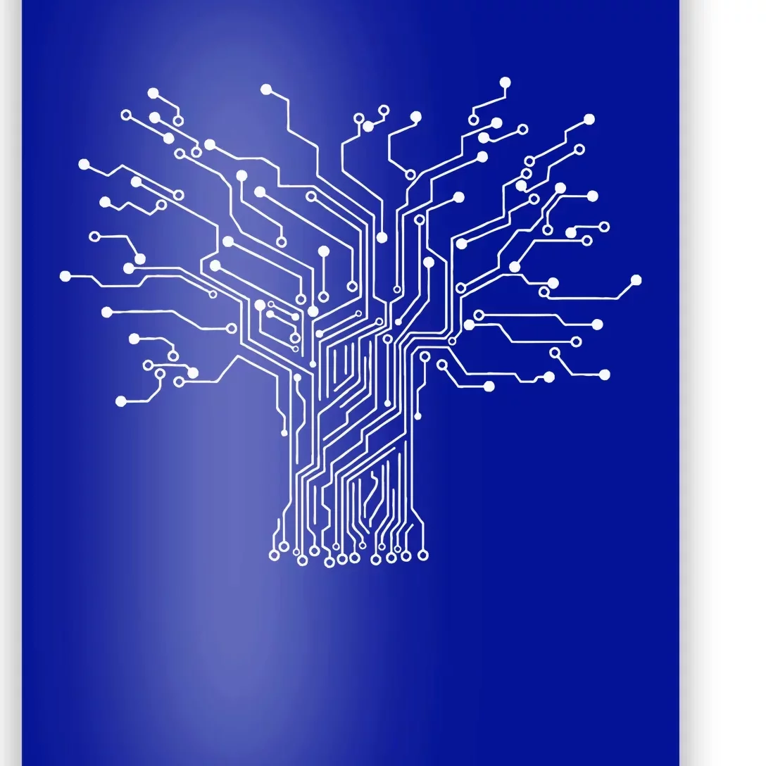 Electronics Technician Binary Tree Electrical Engineer Poster