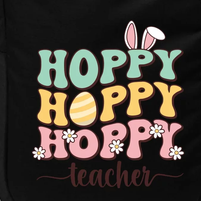 Easter Teacher Bunny Happy Easter Egg Retro Teacher Women Impact Tech Backpack