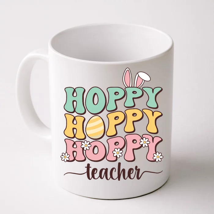 Easter Teacher Bunny Happy Easter Egg Retro Teacher Women Front & Back Coffee Mug