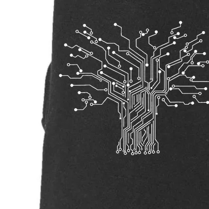 Electronics Technician Binary Tree Electrical Engineer Doggie 3-End Fleece Hoodie