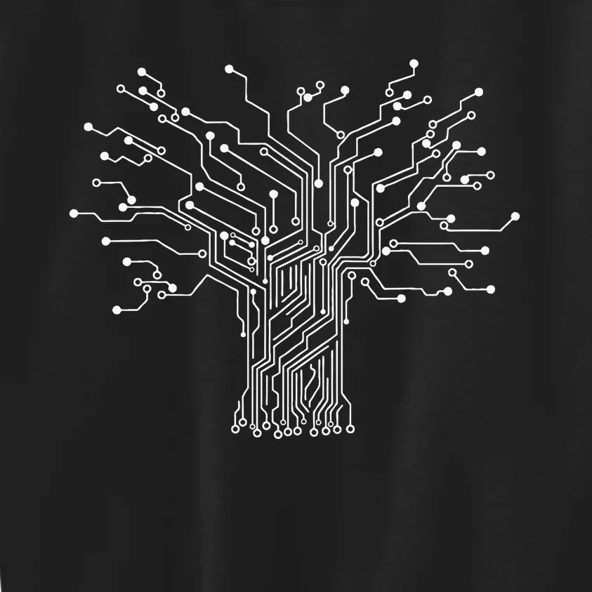 Electronics Technician Binary Tree Electrical Engineer Kids Sweatshirt