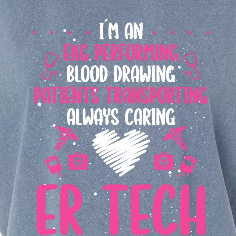 ER Tech Badge Buddy Emergency Room Technician Essentials Garment-Dyed Women's Muscle Tee