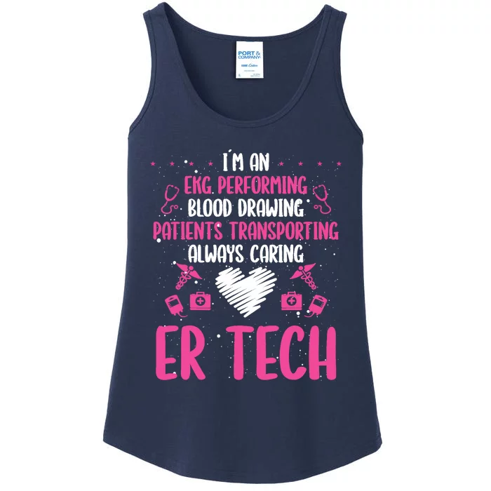 ER Tech Badge Buddy Emergency Room Technician Essentials Ladies Essential Tank