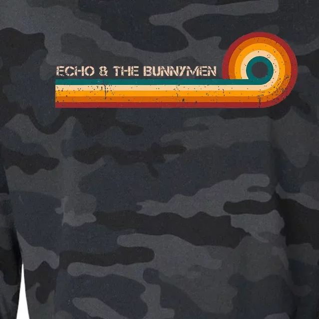 Echo & The Bunnymen Retro Stripes Musician Cropped Pullover Crew