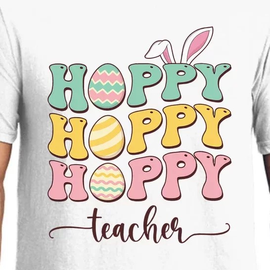 Easter Teacher Bunny Happy Easter Egg Pajama Set