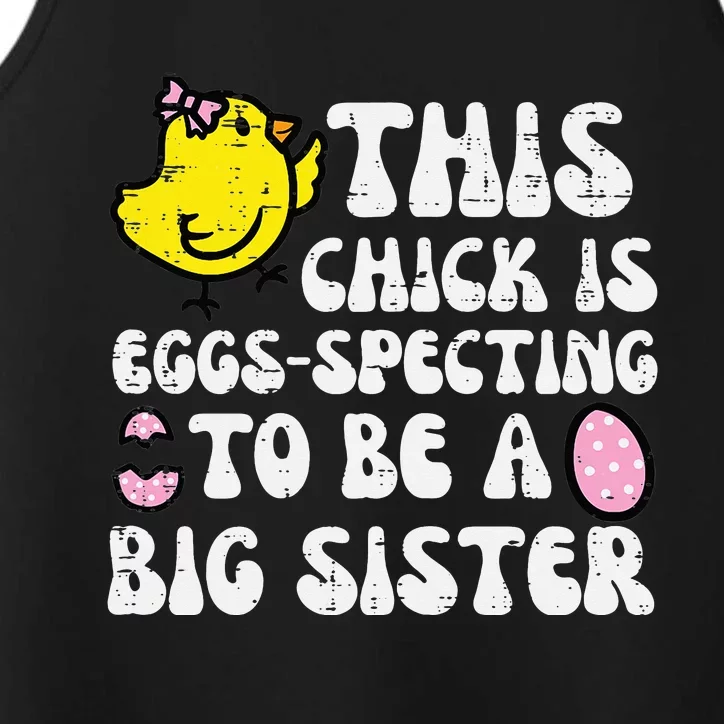 Eggspecting To Be Big Sister Easter Pregnancy Performance Tank