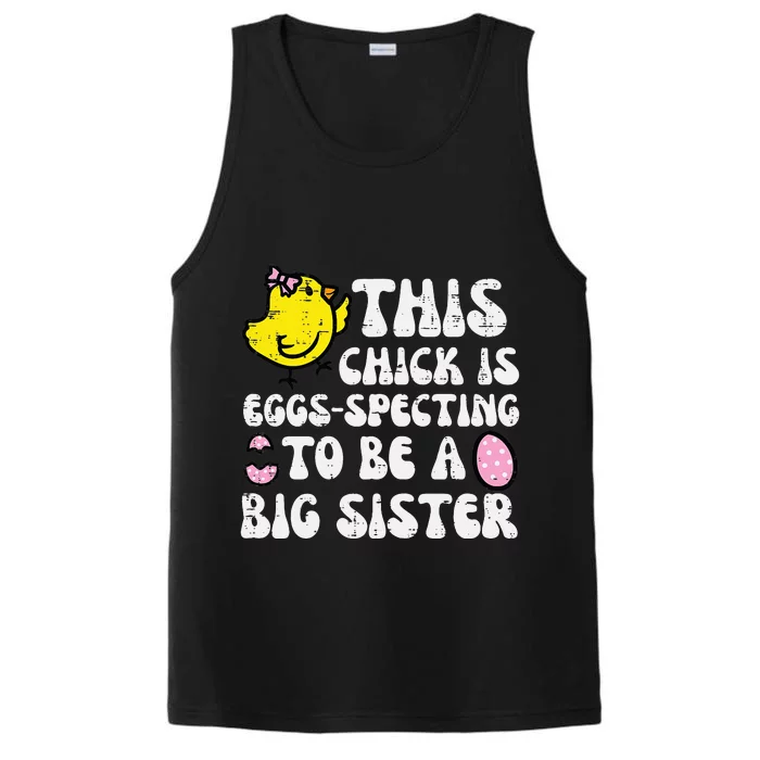 Eggspecting To Be Big Sister Easter Pregnancy Performance Tank