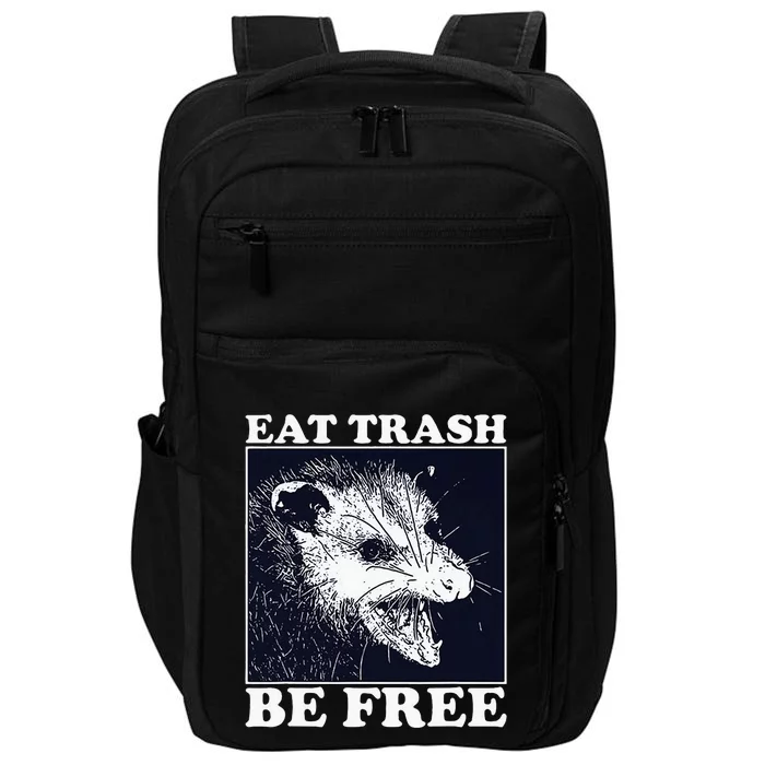 Eat Trash Be Free Raccoon Impact Tech Backpack