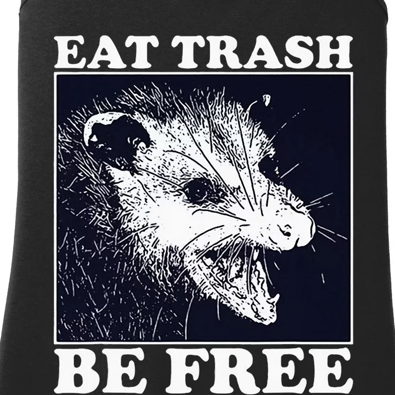 Eat Trash Be Free Raccoon Ladies Essential Tank