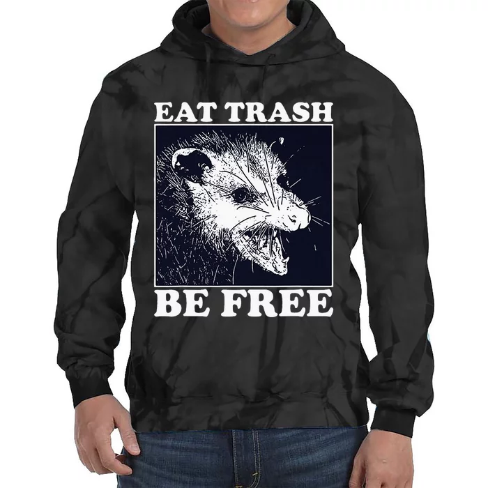 Eat Trash Be Free Raccoon Tie Dye Hoodie