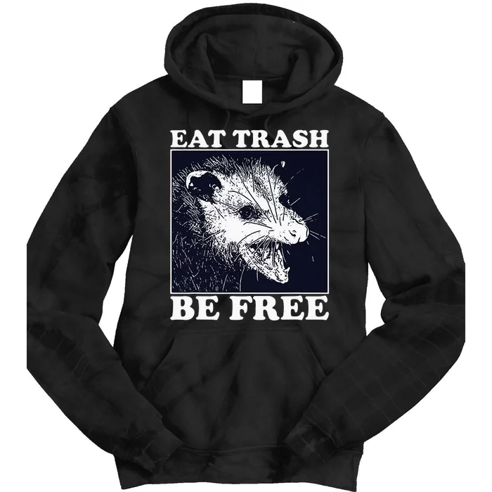 Eat Trash Be Free Raccoon Tie Dye Hoodie