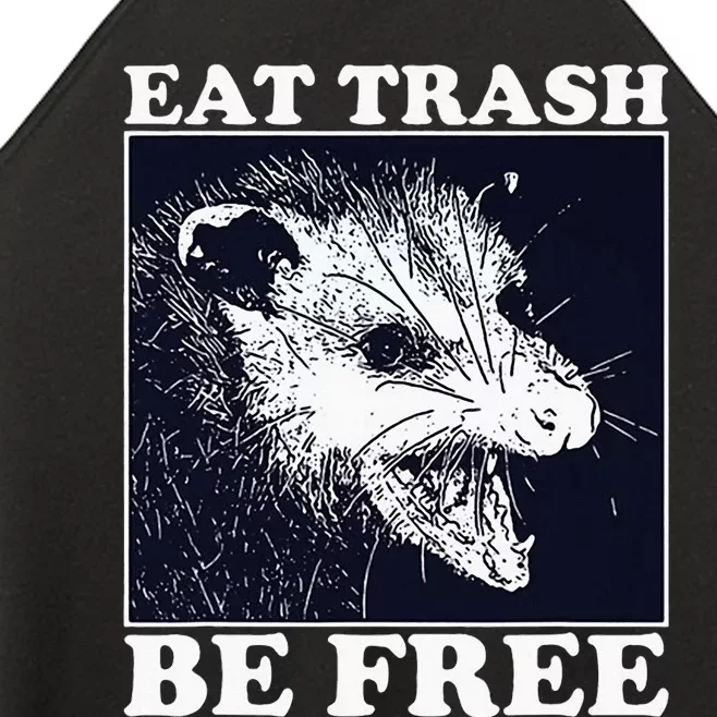 Eat Trash Be Free Raccoon Women’s Perfect Tri Rocker Tank