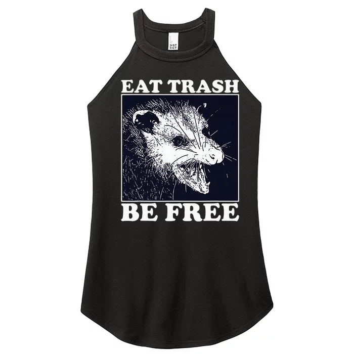 Eat Trash Be Free Raccoon Women’s Perfect Tri Rocker Tank