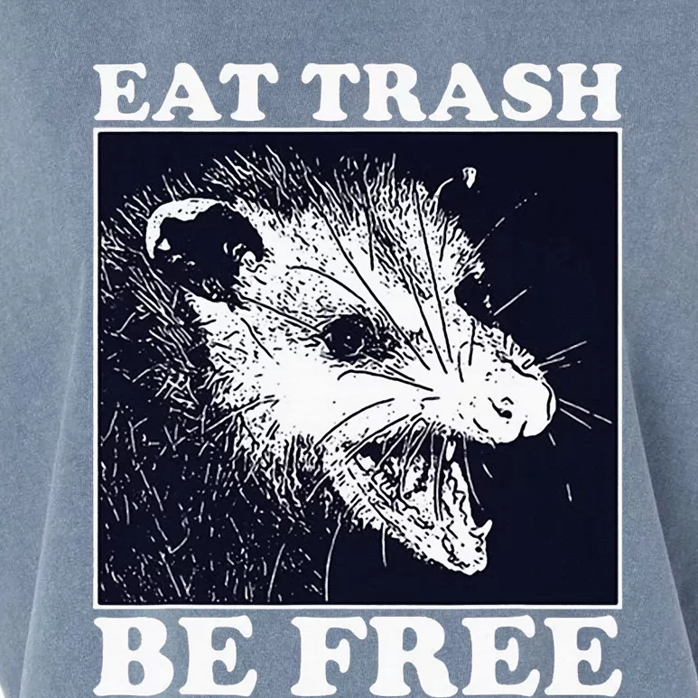 Eat Trash Be Free Raccoon Garment-Dyed Women's Muscle Tee