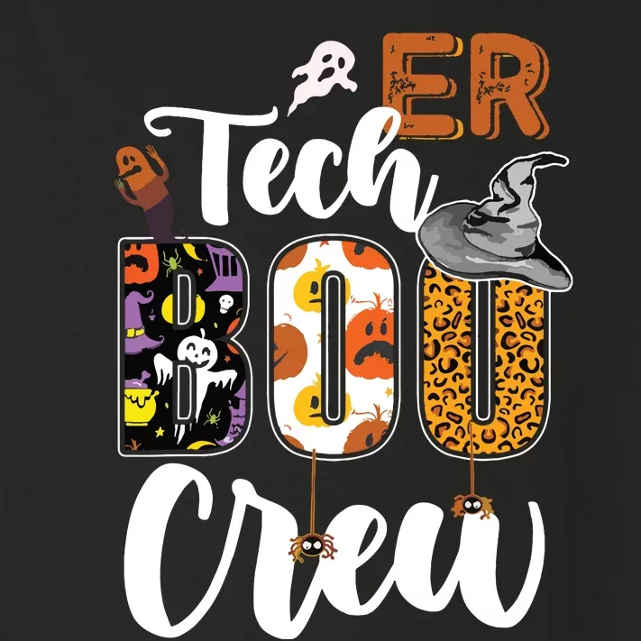 ER Tech Boo Crew Leopard Nurse Spooky Funny Halloween Gifts Toddler Long Sleeve Shirt