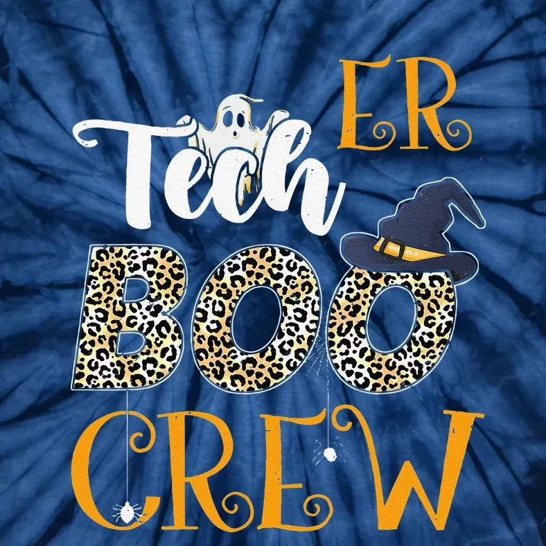 ER Tech Boo Crew Spooky Halloween Boo Ghost Costume Tie-Dye T-Shirt