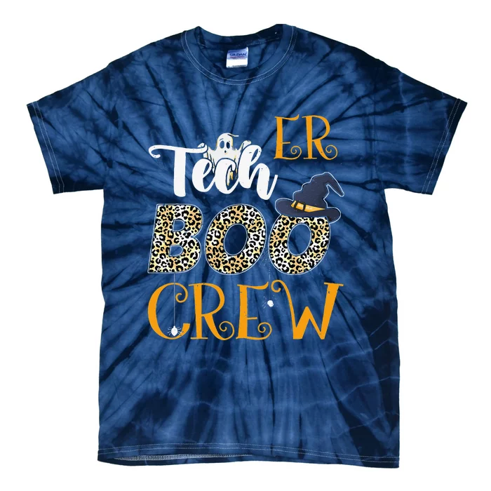 ER Tech Boo Crew Spooky Halloween Boo Ghost Costume Tie-Dye T-Shirt