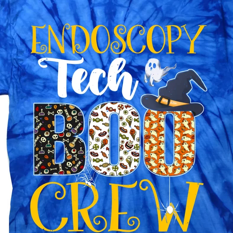 Endoscopy Tech Boo Crew Halloween Nurse Boo Ghost Spider Gift Tie-Dye T-Shirt