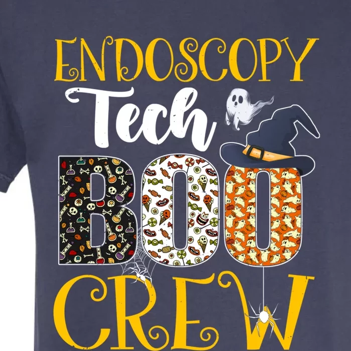 Endoscopy Tech Boo Crew Halloween Nurse Boo Ghost Spider Gift Garment-Dyed Heavyweight T-Shirt