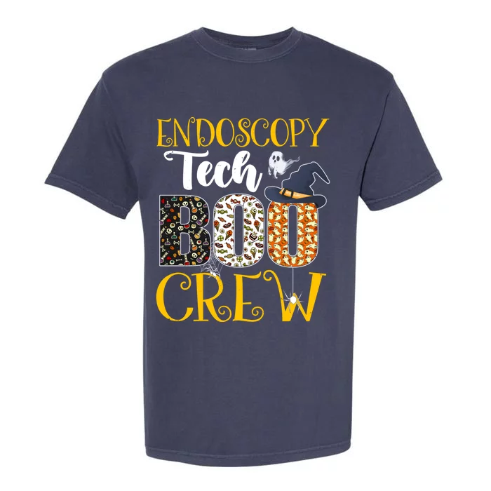 Endoscopy Tech Boo Crew Halloween Nurse Boo Ghost Spider Gift Garment-Dyed Heavyweight T-Shirt