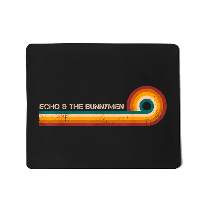 Echo & The Bunnymen Retro Stripes Musician Vintage Mousepad