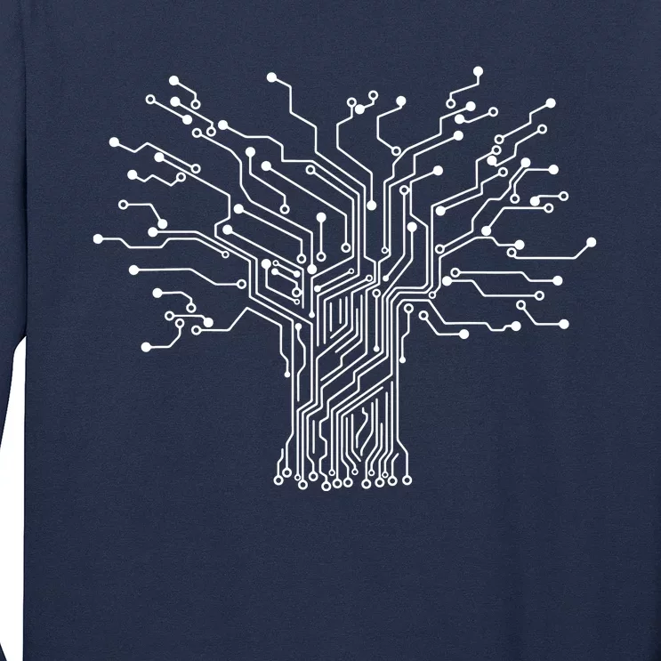 Electronics Technician Binary Tree Electrical Engineer Long Sleeve Shirt