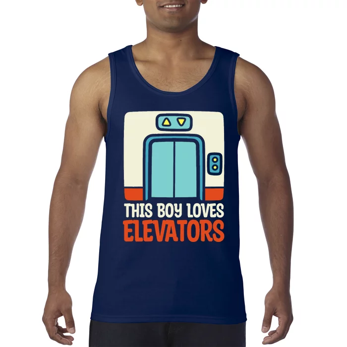 Elevator This Boy Loves Elevators Tank Top