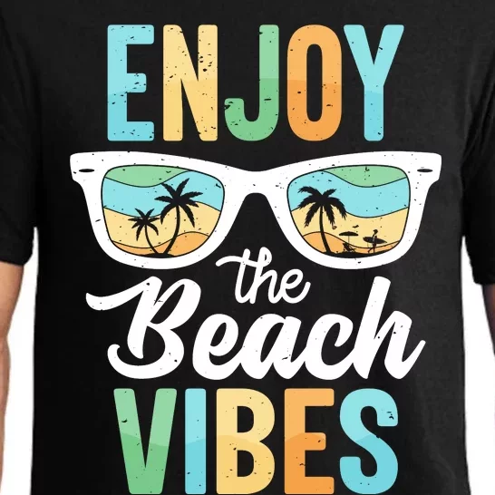 Enjoy The Beach Vibes Graphic Pajama Set