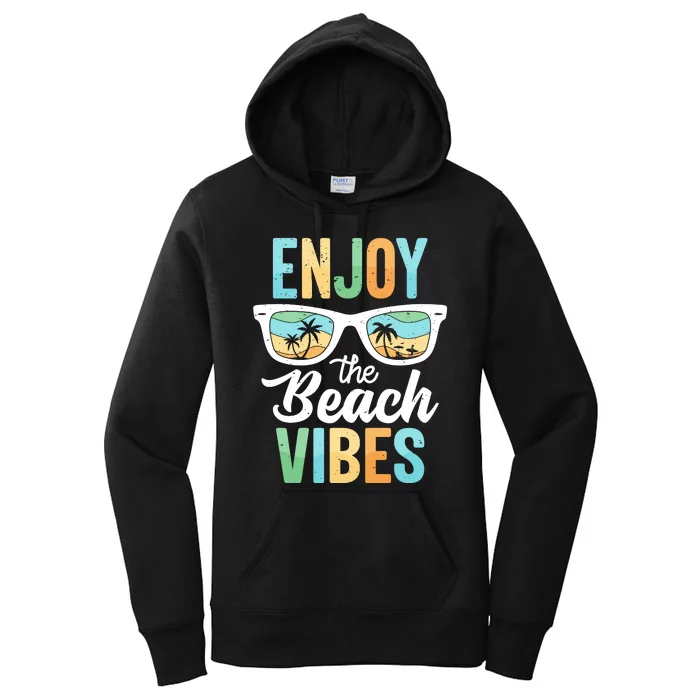 Enjoy The Beach Vibes Graphic Women's Pullover Hoodie