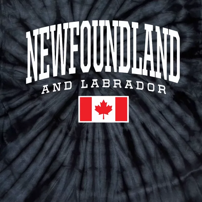 Eh Team Canadian Flag Newfoundland Labrador Canada Tie-Dye T-Shirt