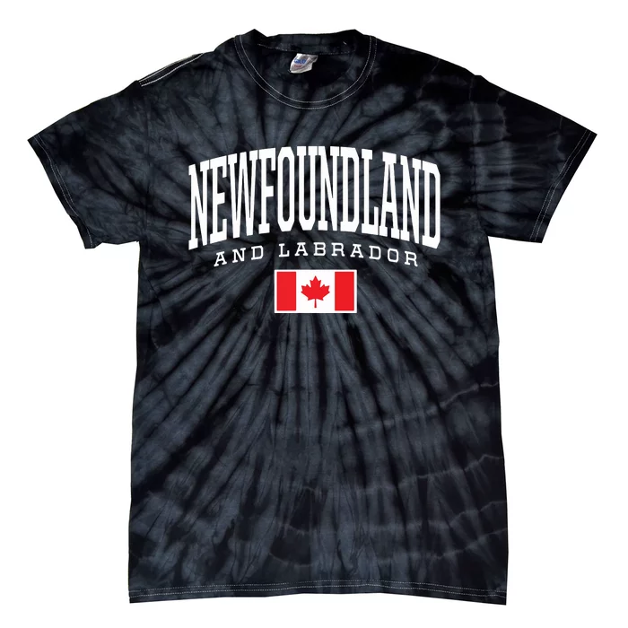 Eh Team Canadian Flag Newfoundland Labrador Canada Tie-Dye T-Shirt