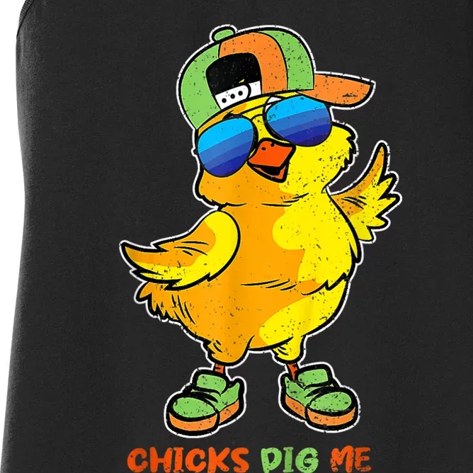 Easter Toddlers Chicks Dig Me Funny Egg Hunting Women's Racerback Tank