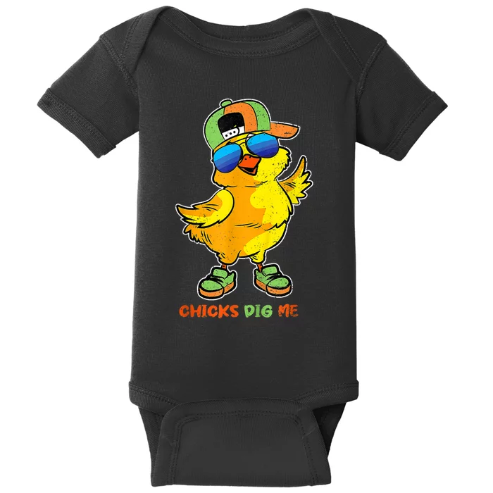 Easter Toddlers Chicks Dig Me Funny Egg Hunting Baby Bodysuit