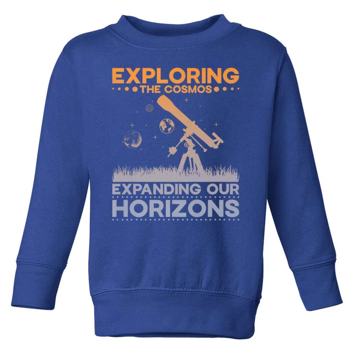 Explore The Cosmos Outer Space Exploration Astronomy Science Premium Toddler Sweatshirt