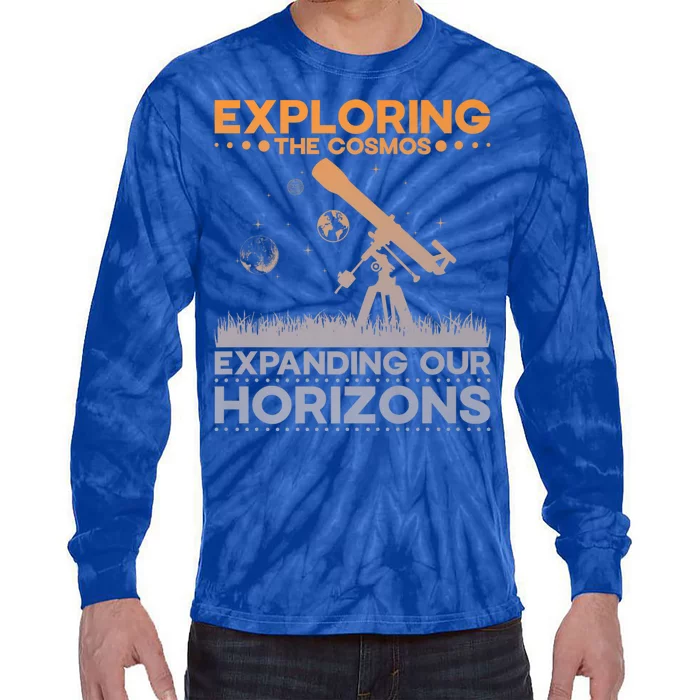 Explore The Cosmos Outer Space Exploration Astronomy Science Premium Tie-Dye Long Sleeve Shirt