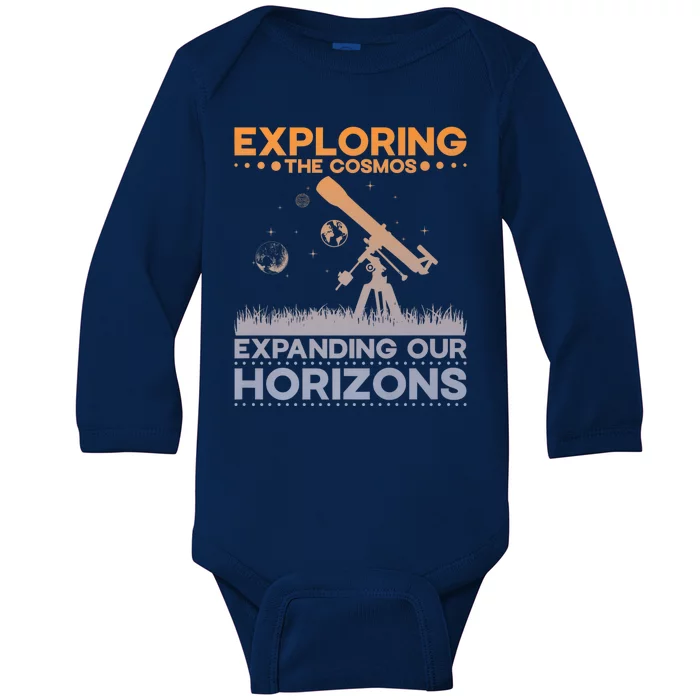 Explore The Cosmos Outer Space Exploration Astronomy Science Premium Baby Long Sleeve Bodysuit