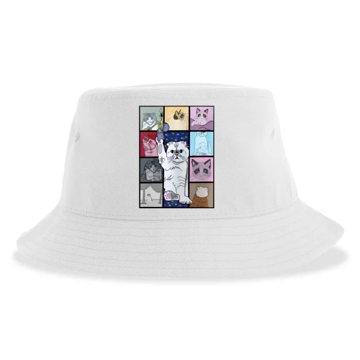 Eras Tour Cat Version TS Lover Gift Idea For Lover Fan Sustainable Bucket Hat