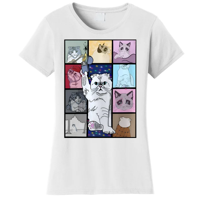 Eras Tour Cat Version TS Lover Gift Idea For Lover Fan Women's T-Shirt