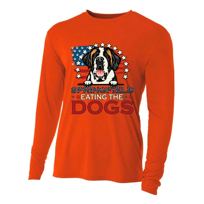 Eating The Dog Saint Bernard In Springfield Election Cooling Performance Long Sleeve Crew