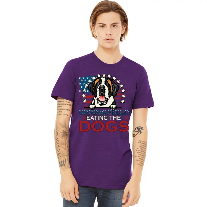 Eating The Dog Saint Bernard In Springfield Election Premium T-Shirt