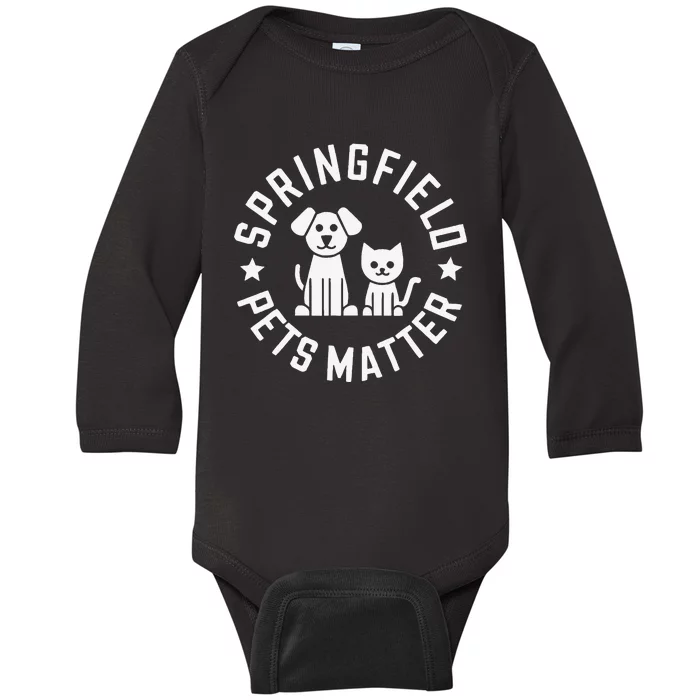 Eating The Dogs Springfield Pets Matter Cute Animal Design Baby Long Sleeve Bodysuit