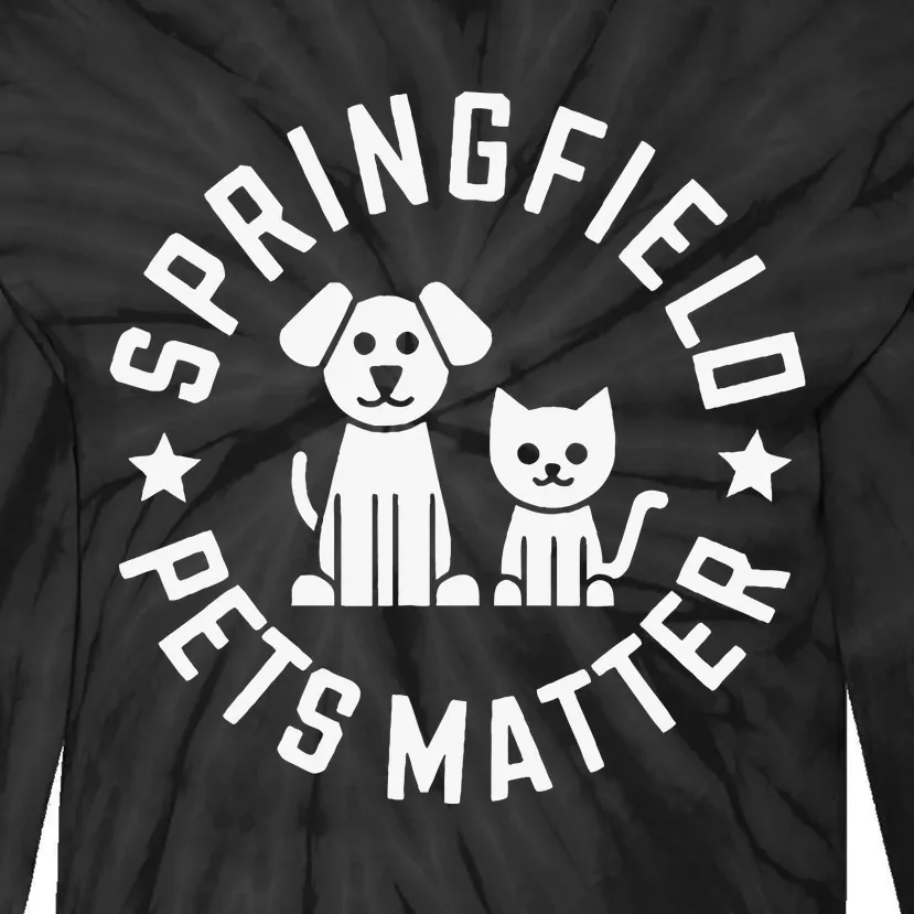 Eating The Dogs Springfield Pets Matter Cute Animal Design Tie-Dye Long Sleeve Shirt