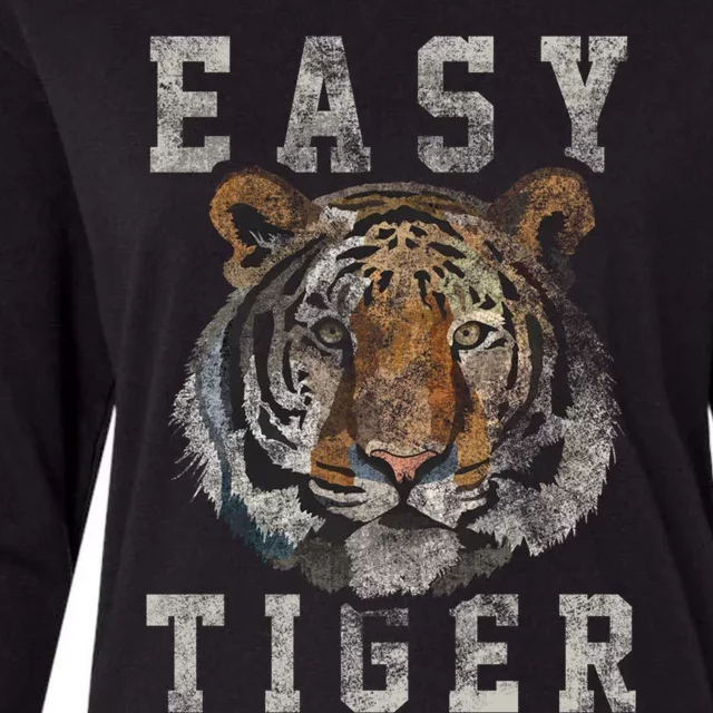 Easy Tiger Distressed Casualgiftchic Graphic For Women Gift Womens Cotton Relaxed Long Sleeve T-Shirt