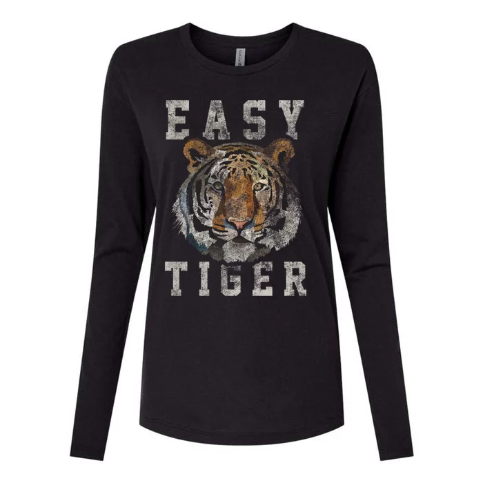 Easy Tiger Distressed Casualgiftchic Graphic For Women Gift Womens Cotton Relaxed Long Sleeve T-Shirt