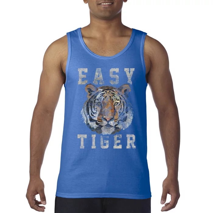 Easy Tiger Distressed Casualgiftchic Graphic For Women Gift Tank Top