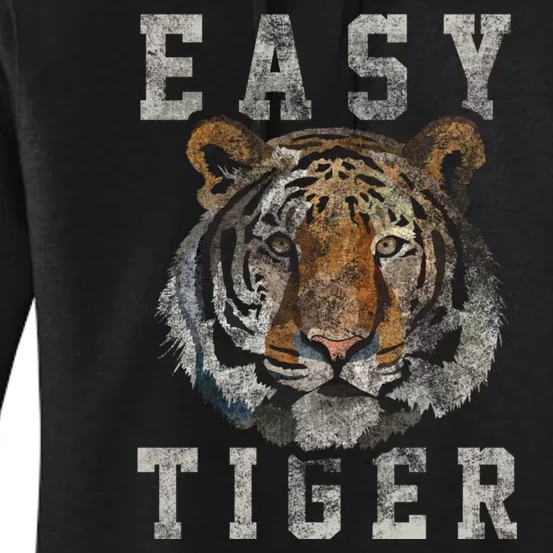 Easy Tiger Distressed Casualchic Graphic Women's Pullover Hoodie