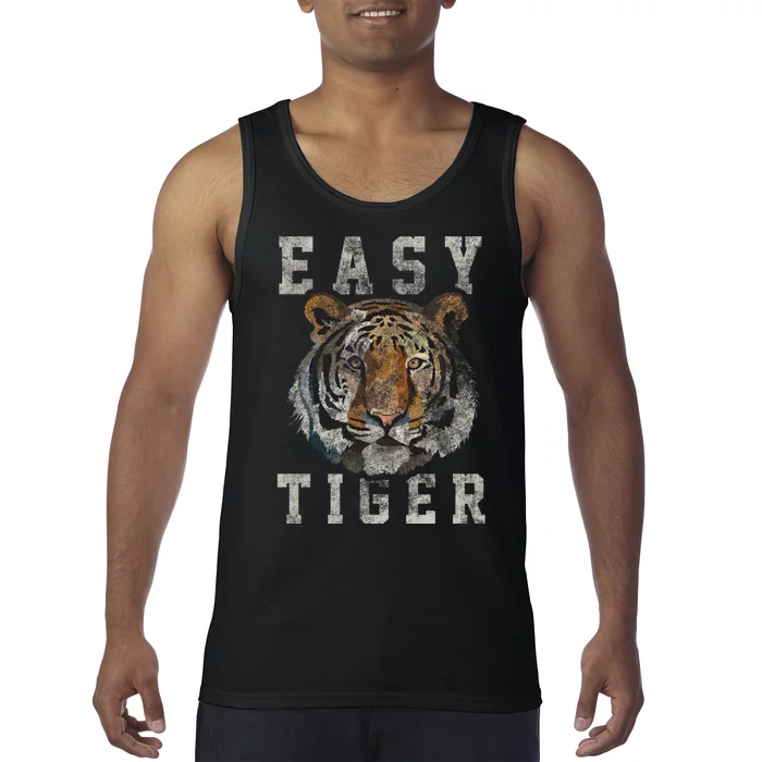 Easy Tiger Distressed Casualchic Graphic Tank Top