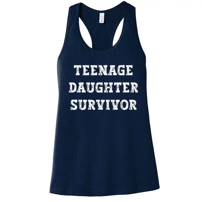 Empowering Teenage Daughter Survivor Women's Racerback Tank