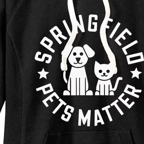 Eating The Dogs Springfield Pets Matter Cute Animal Design Women's Fleece Hoodie